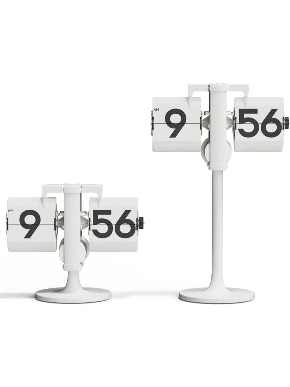 Home White Analog Quartz Large Number Adjustable Vintage Design Flip Desk Clock